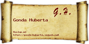 Gonda Huberta névjegykártya